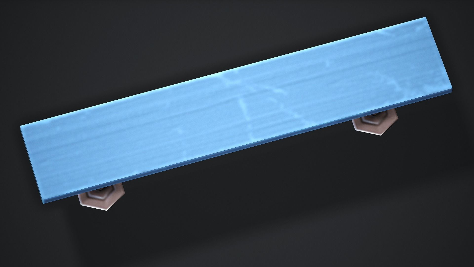 Locker Room Bench - Low Poly Game Ready Low-poly 3D model_4