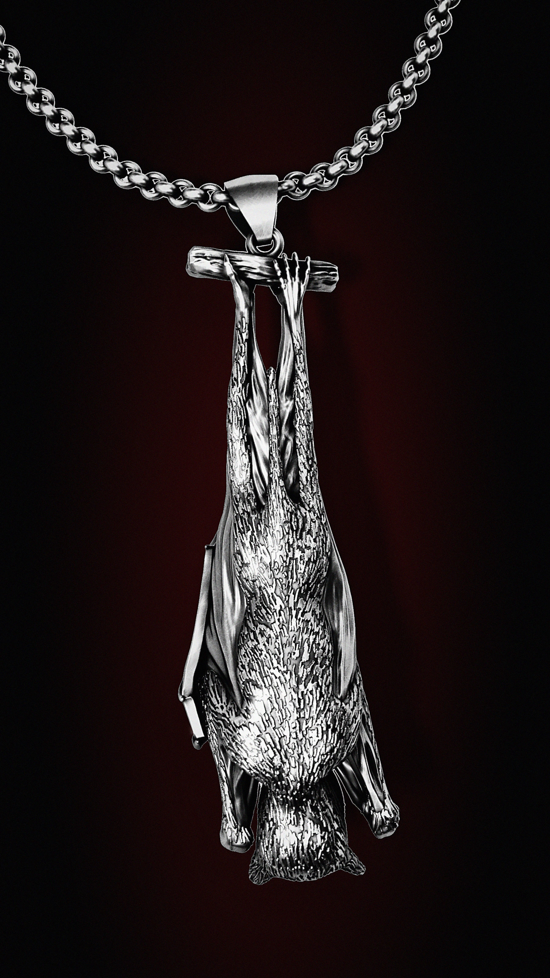 pendant bat 3D print model_2