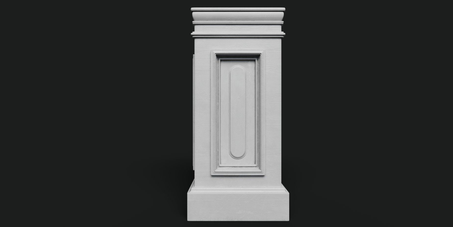 wooden pedestal 3D model_2