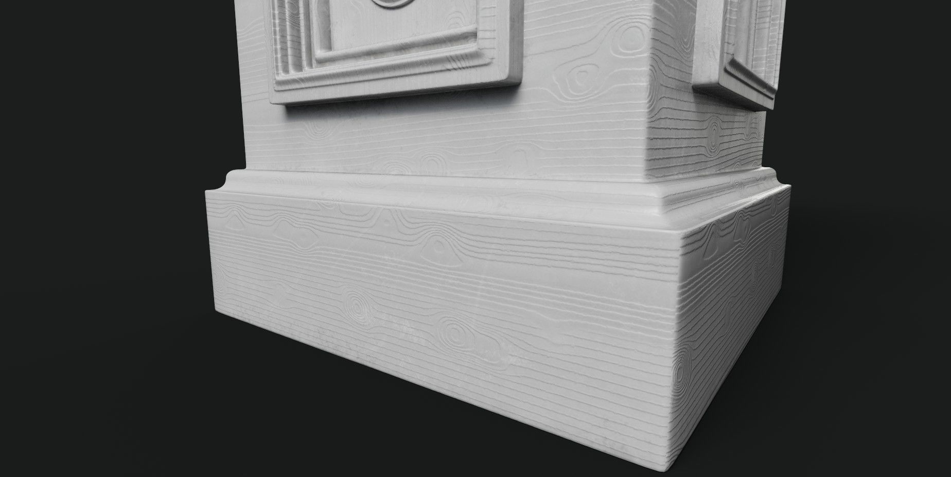 wooden pedestal 3D model_6