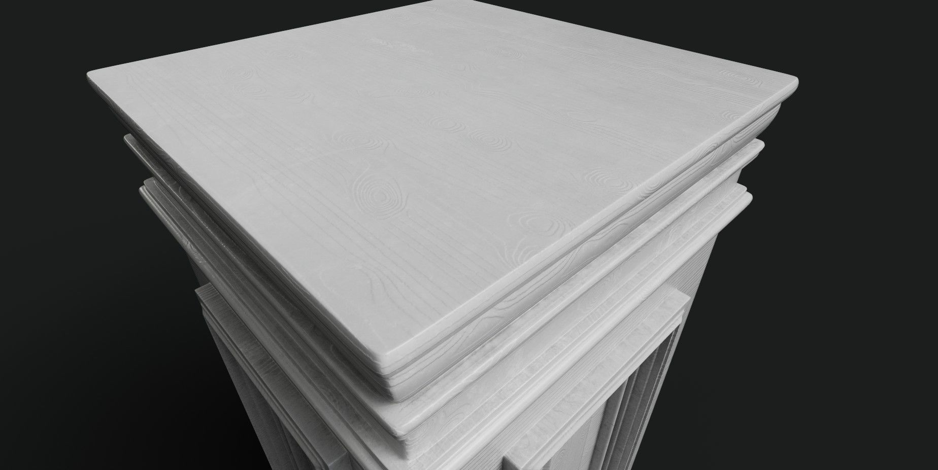 wooden pedestal 3D model_5