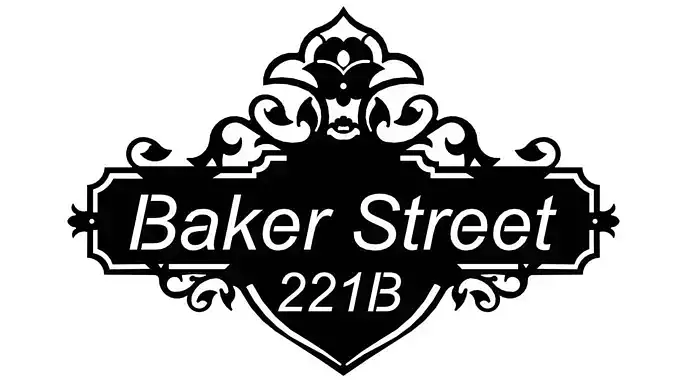 DXF Address plate - Baker Street 3D print model