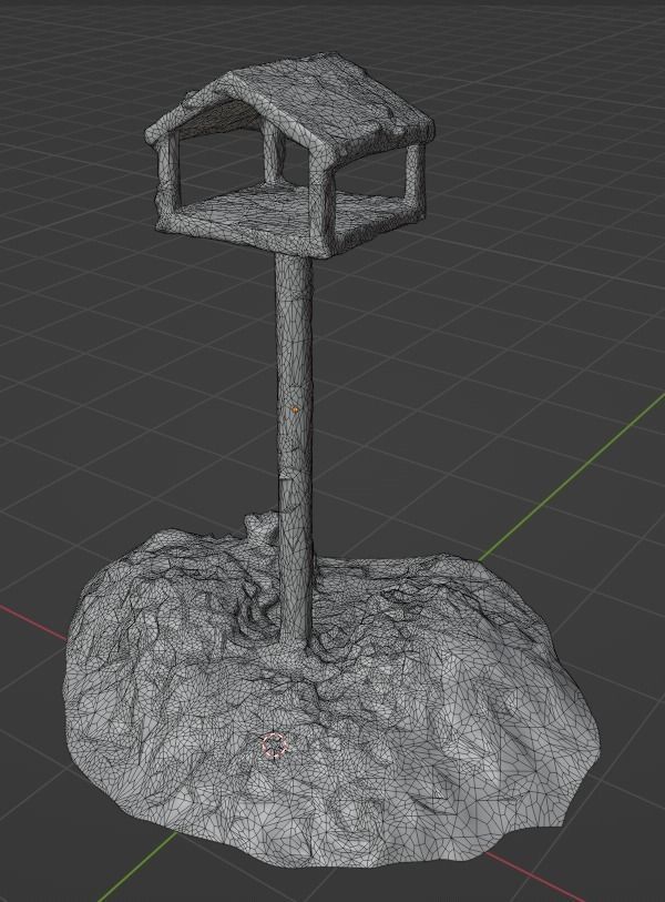 Bird House Table Photoscan Low-poly 3D model_19