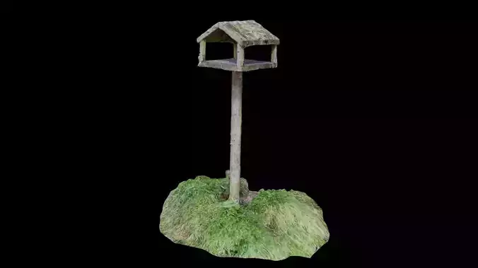 Bird House Table Photoscan Low-poly 3D model