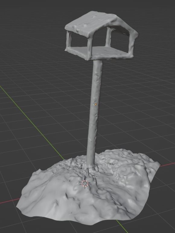 Bird House Table Photoscan Low-poly 3D model_14