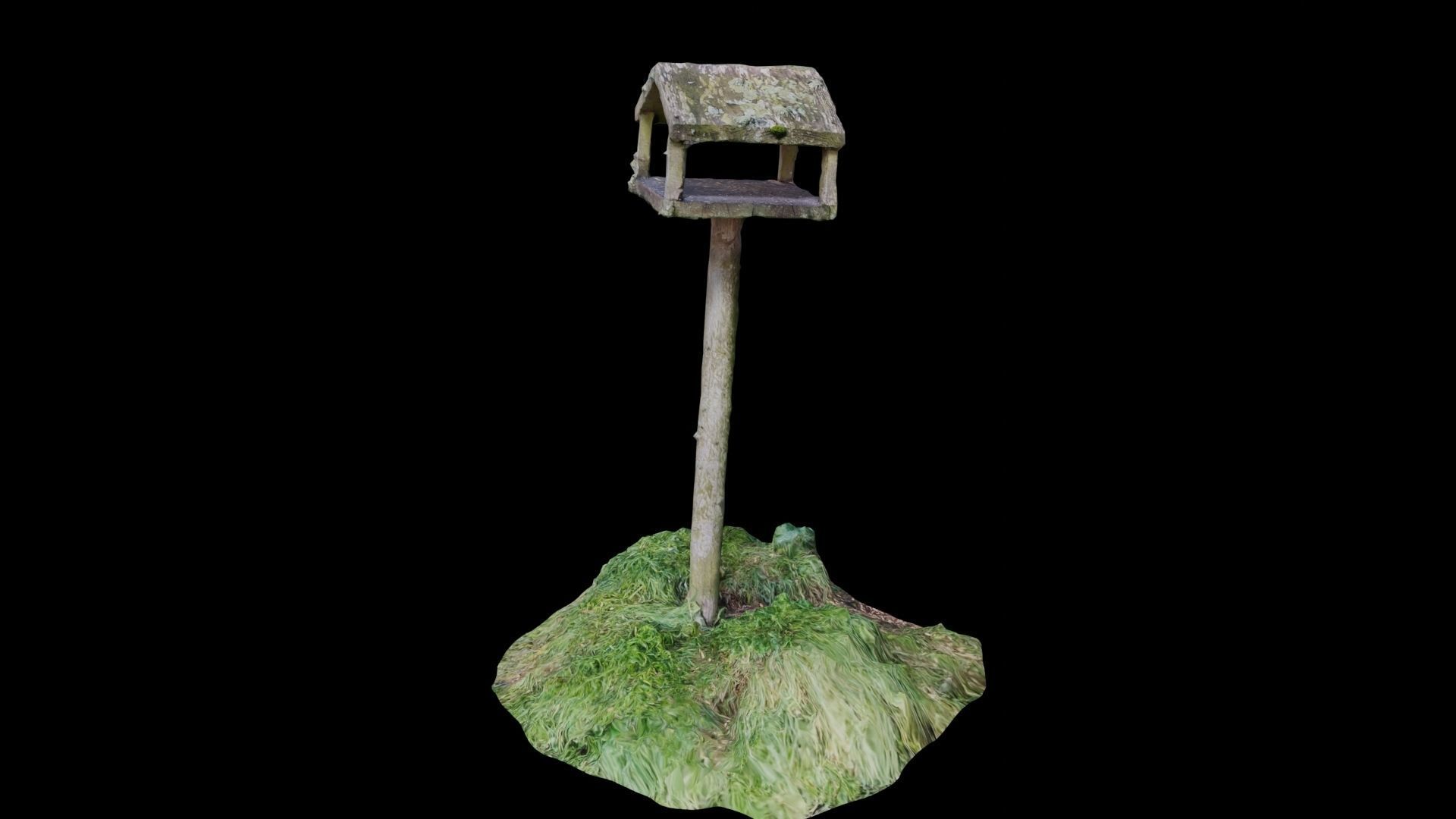 Bird House Table Photoscan Low-poly 3D model_2