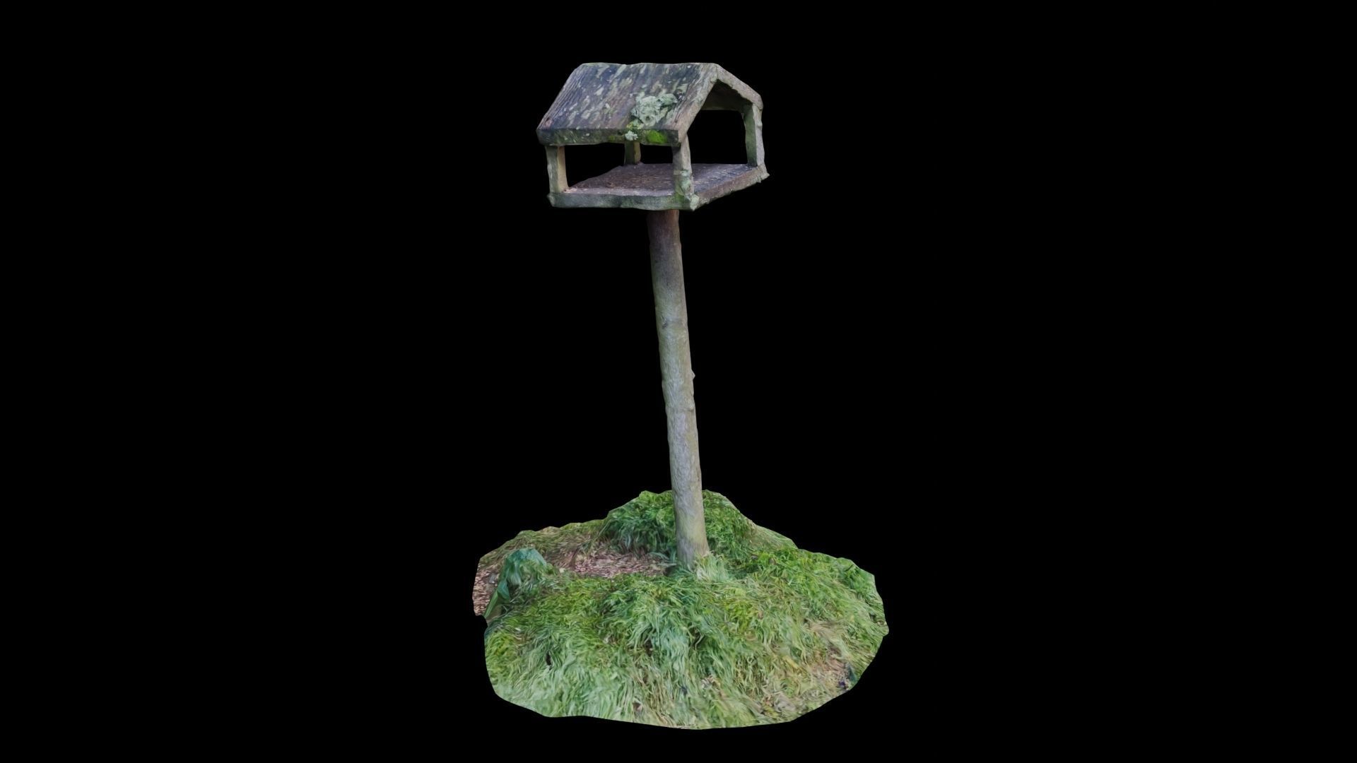 Bird House Table Photoscan Low-poly 3D model_7