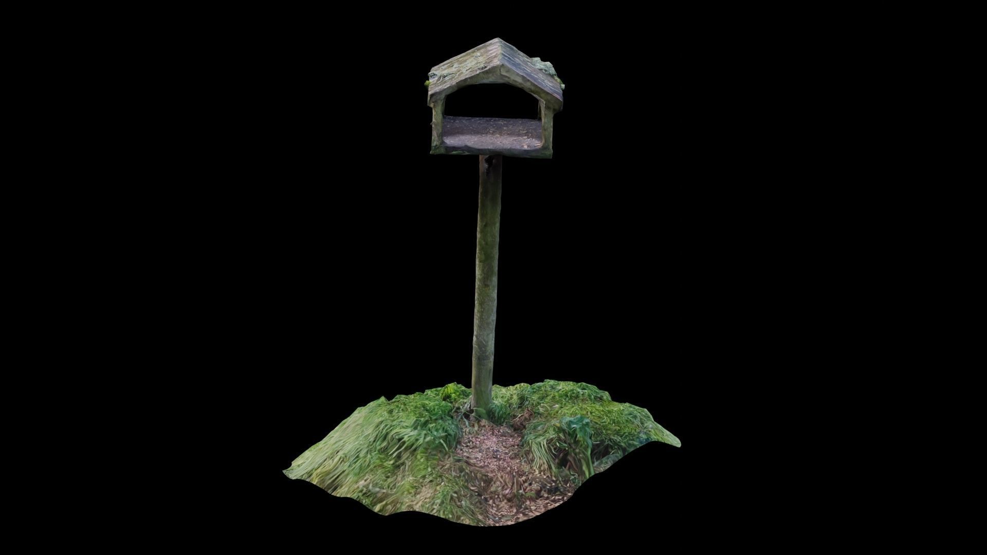 Bird House Table Photoscan Low-poly 3D model_4