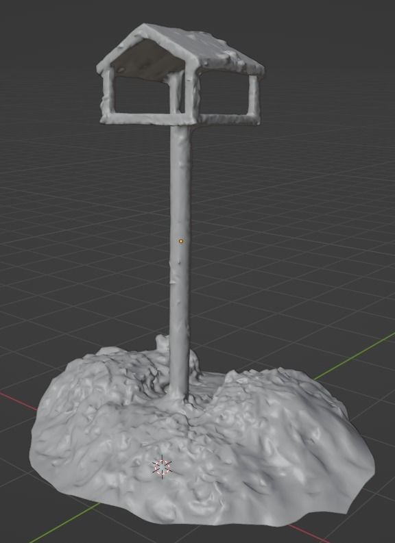 Bird House Table Photoscan Low-poly 3D model_15