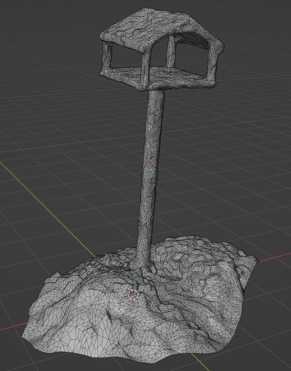 Bird House Table Photoscan Low-poly 3D model_18