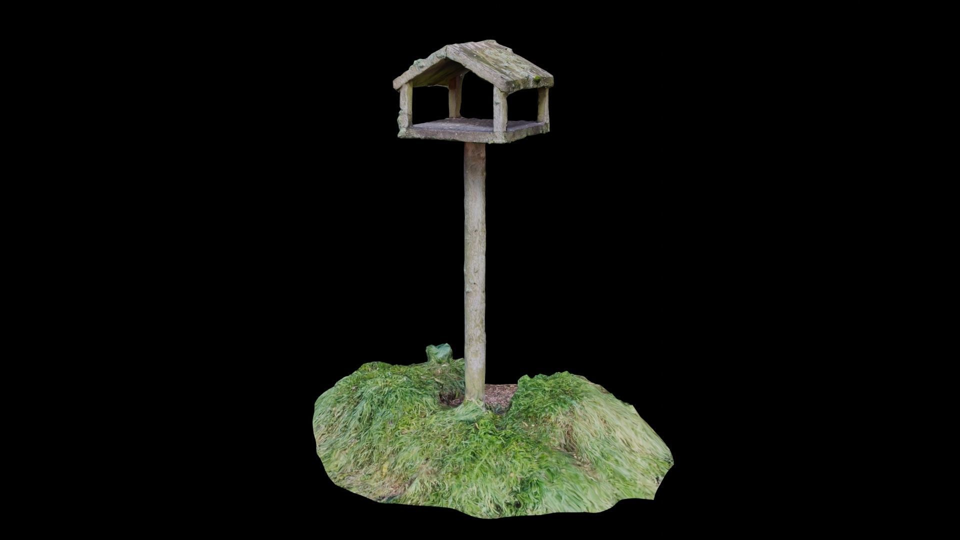 Bird House Table Photoscan Low-poly 3D model_9