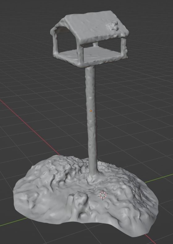 Bird House Table Photoscan Low-poly 3D model_16