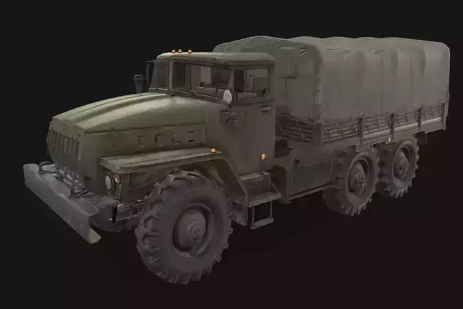 Ural 4320 Low-poly 3D model