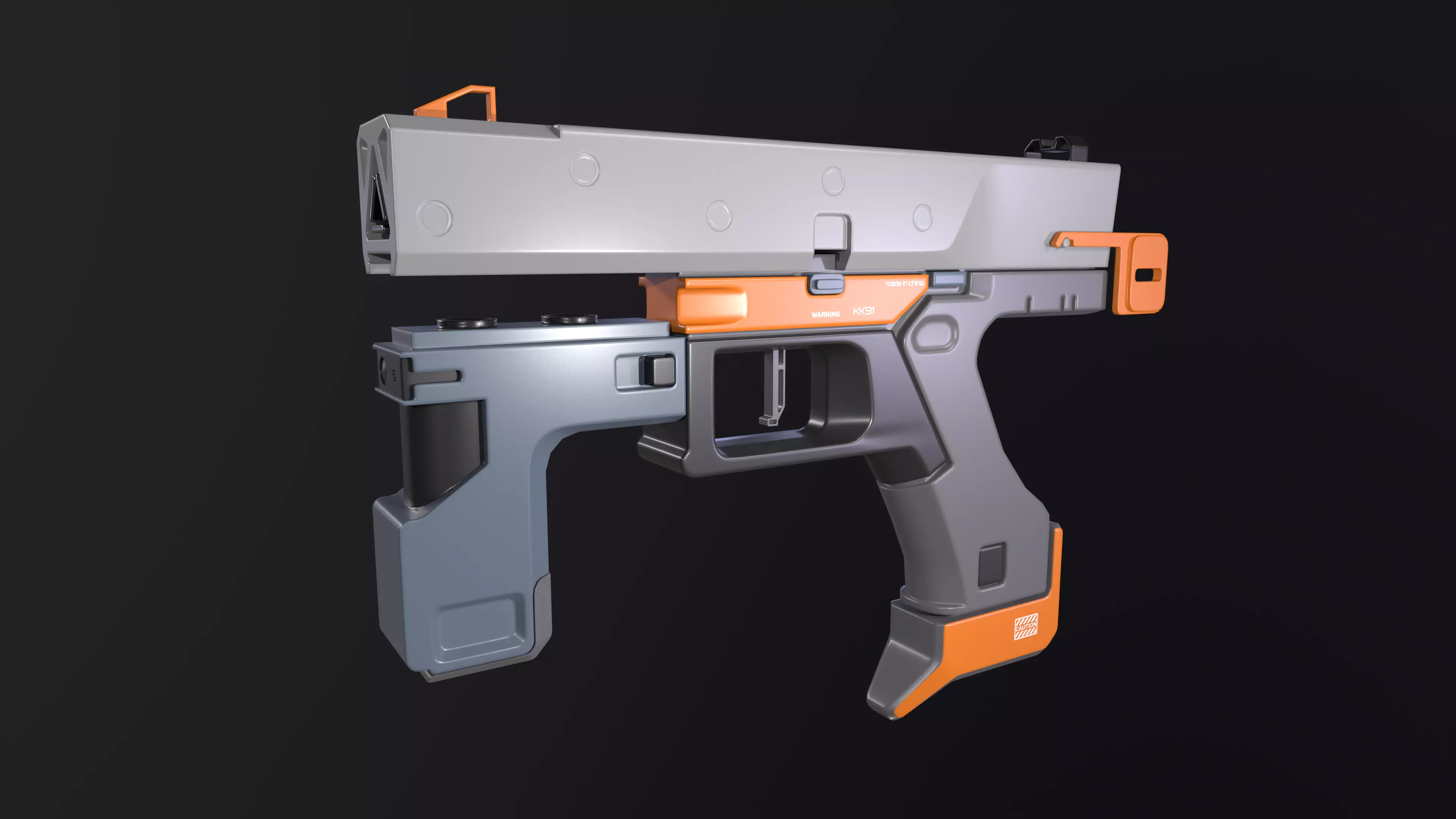 Sci-Fi Pistol Free low-poly 3D model