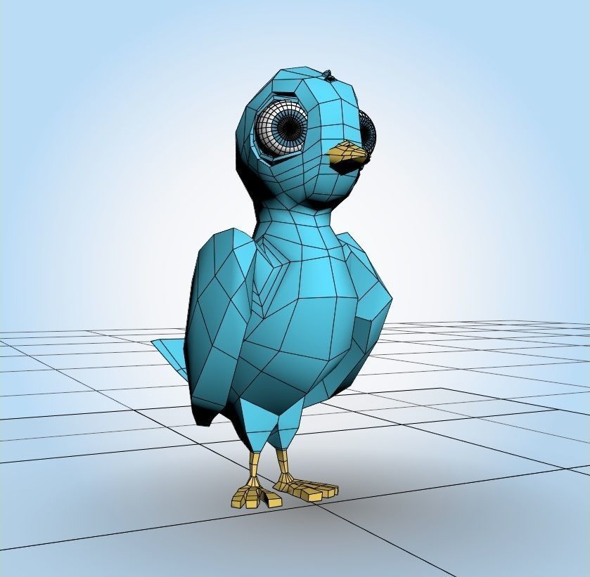 Blue Bird 3D model_6