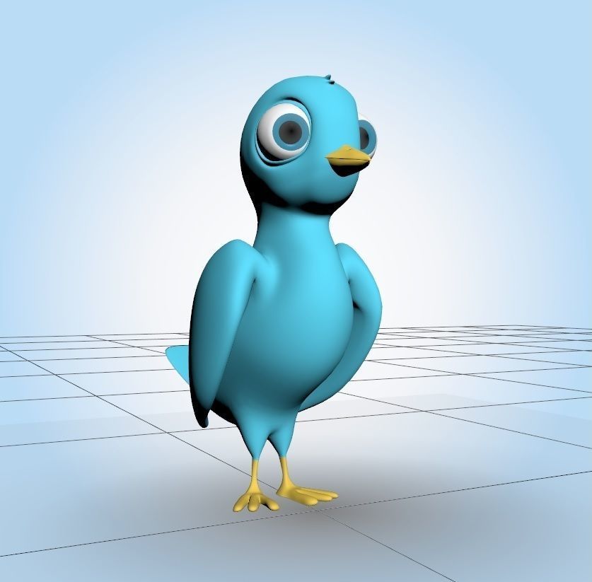 Blue Bird 3D model_5