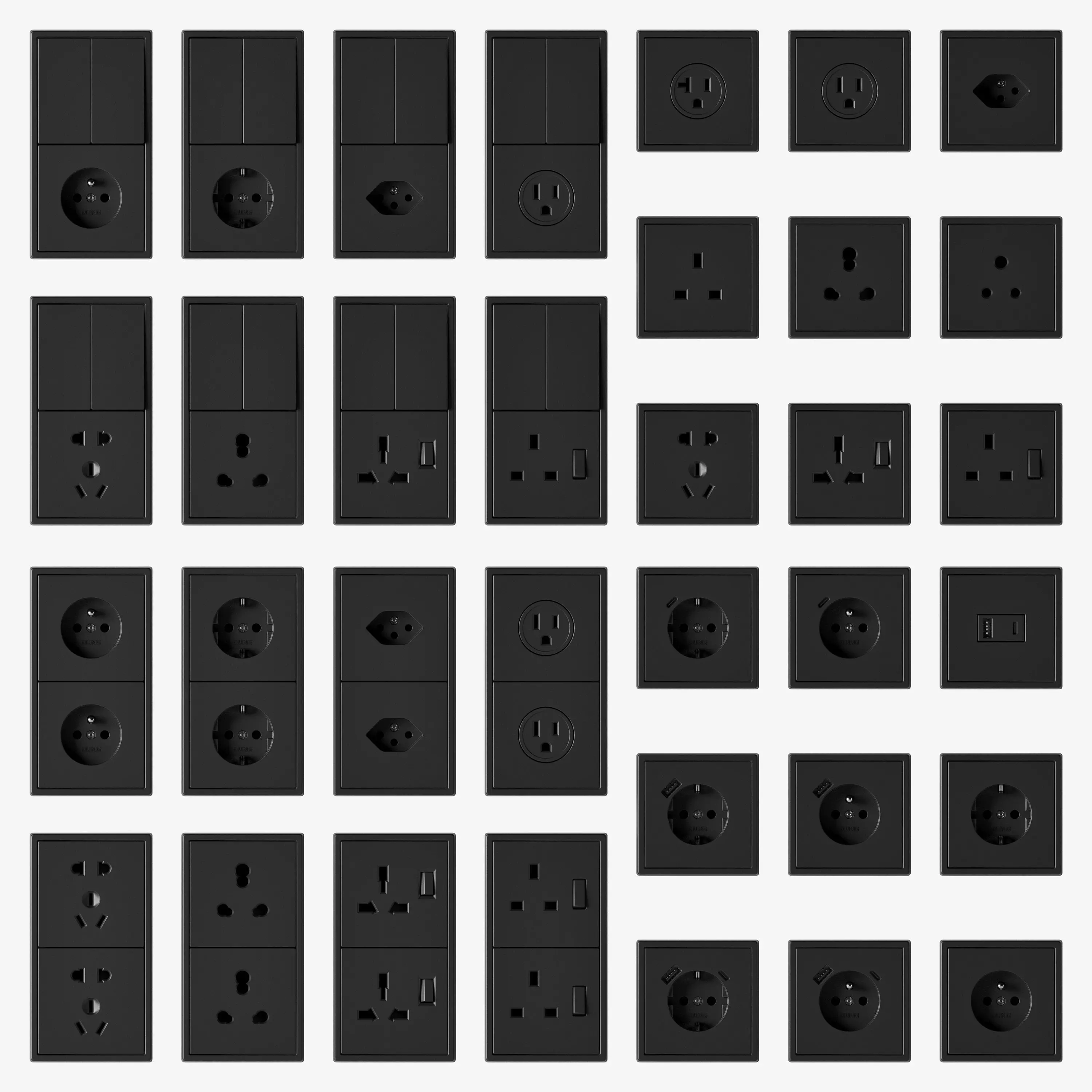 JUNG LS 990- Switches and sockets kit 79 3D model_0