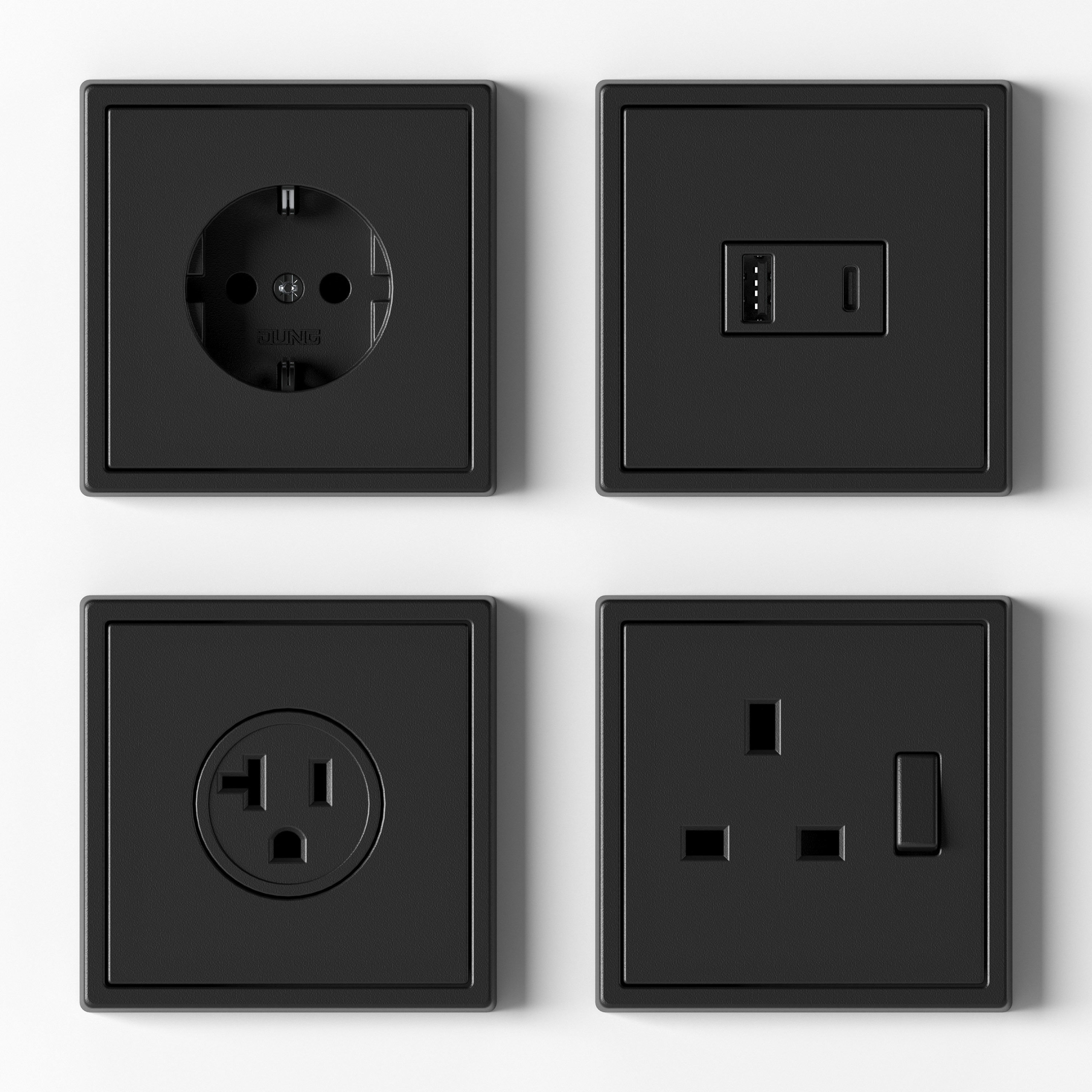 JUNG LS 990- Switches and sockets kit 79 3D model_6