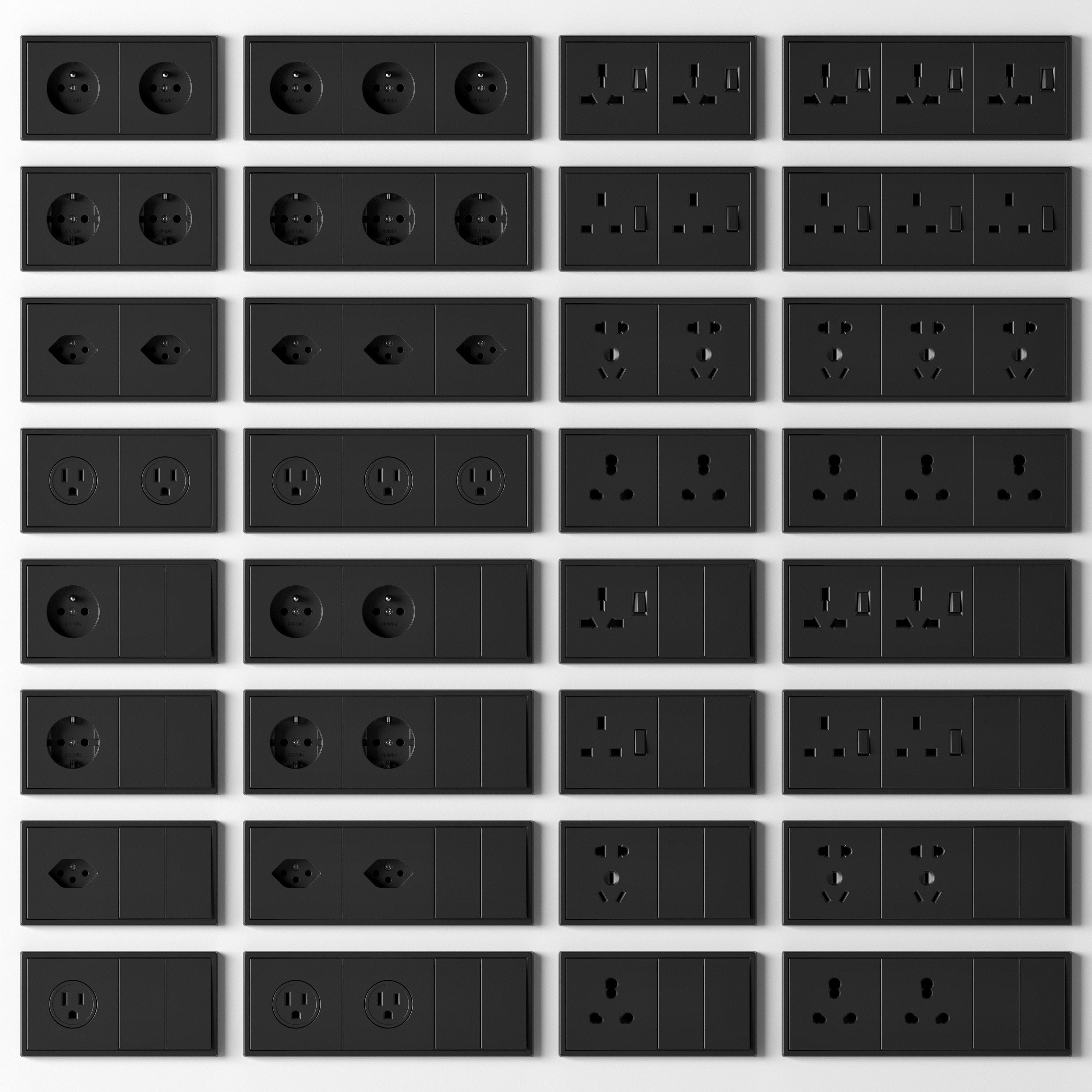 JUNG LS 990- Switches and sockets kit 79 3D model_3