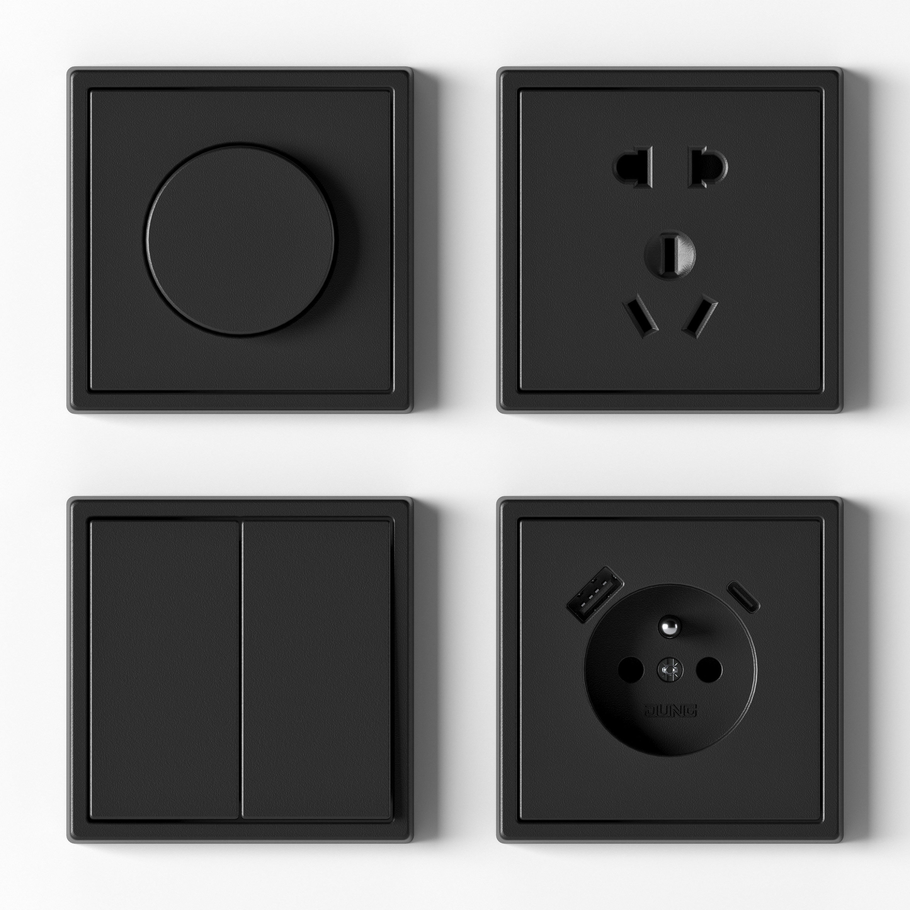 JUNG LS 990- Switches and sockets kit 79 3D model_8