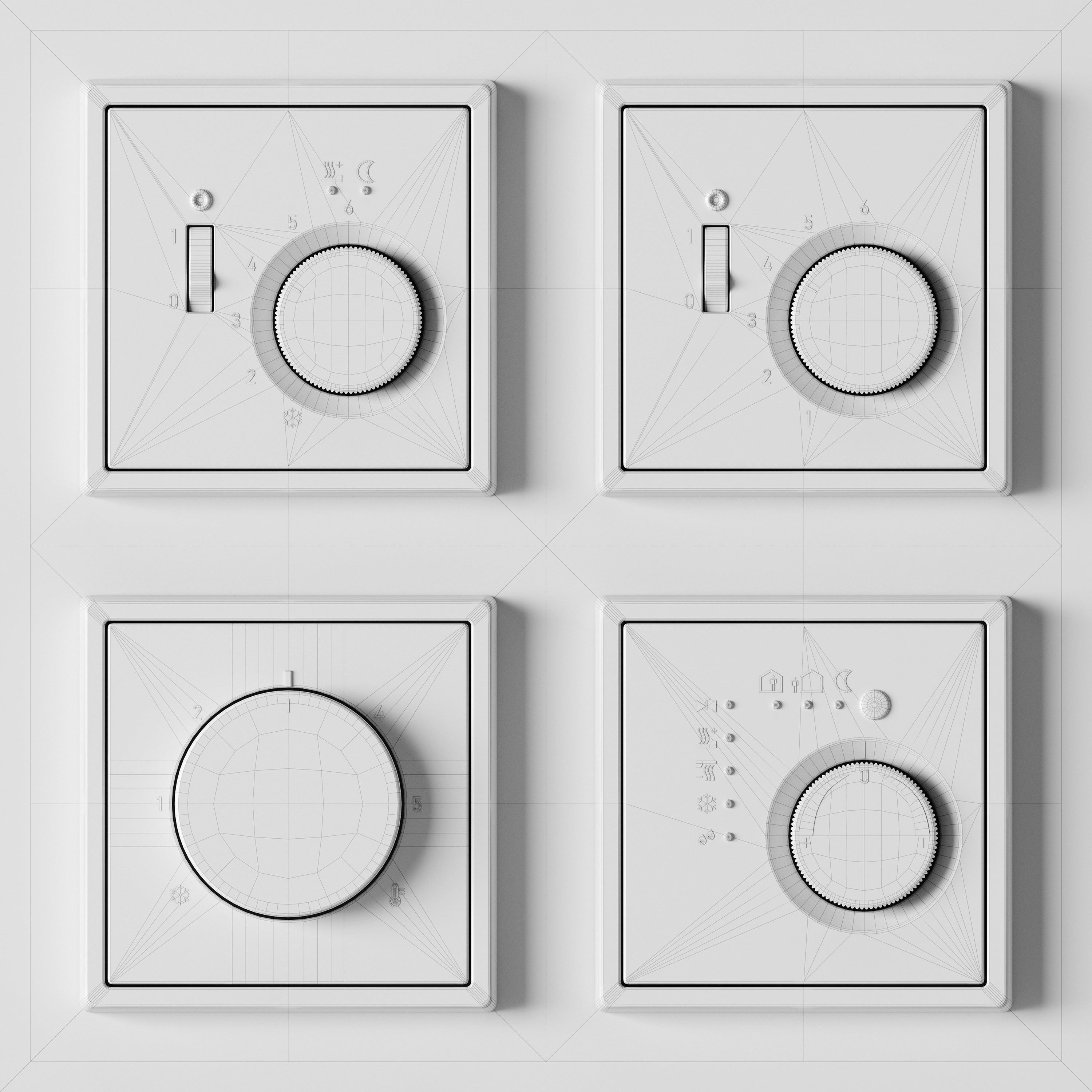 JUNG LS 990 - Hospitality kit 34 items 3D model_7