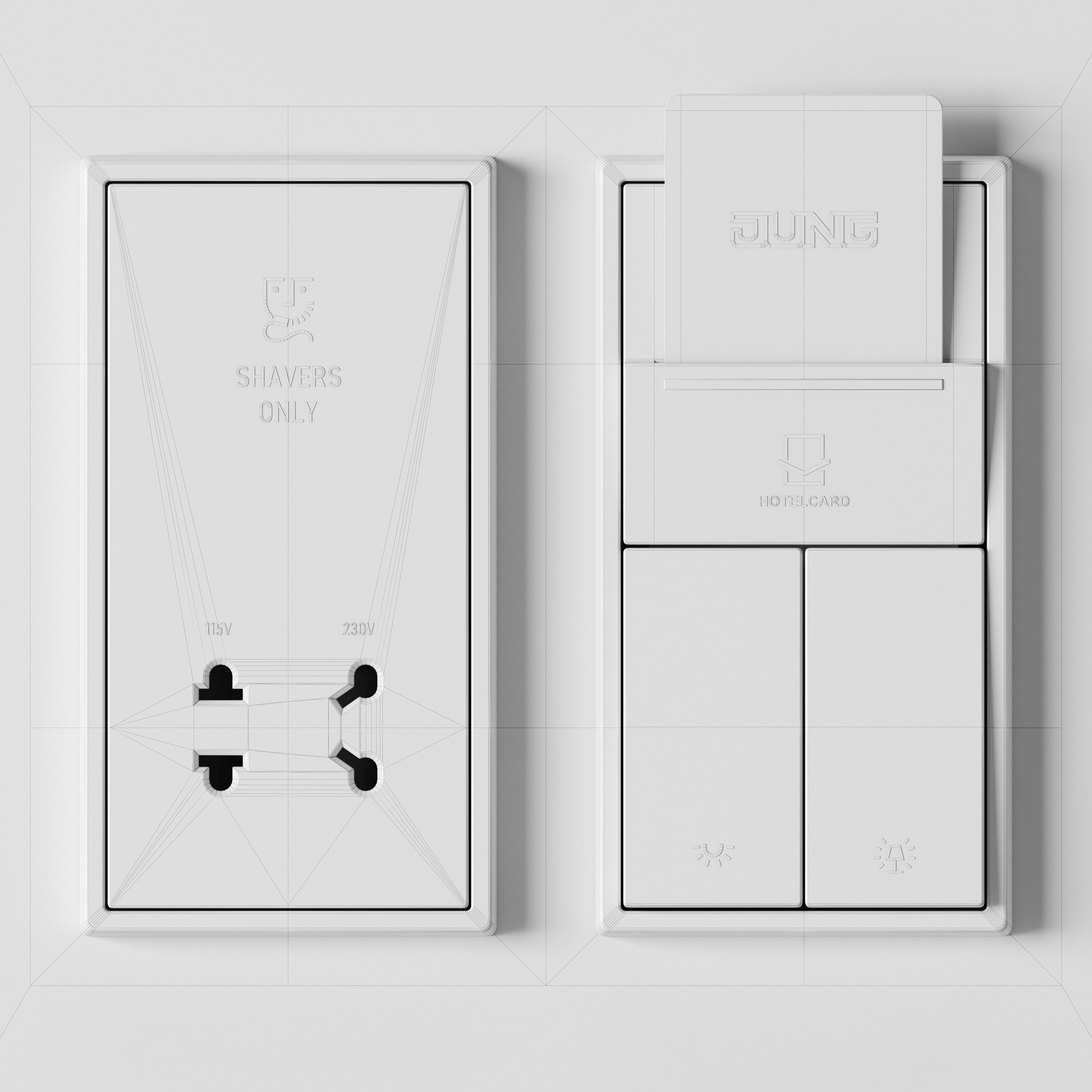 JUNG LS 990 - Hospitality kit 34 items 3D model_4