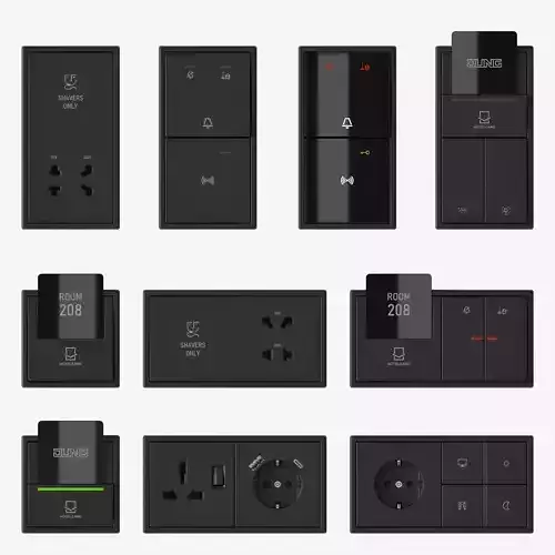JUNG LS 990 - Hospitality kit 34 items 3D model