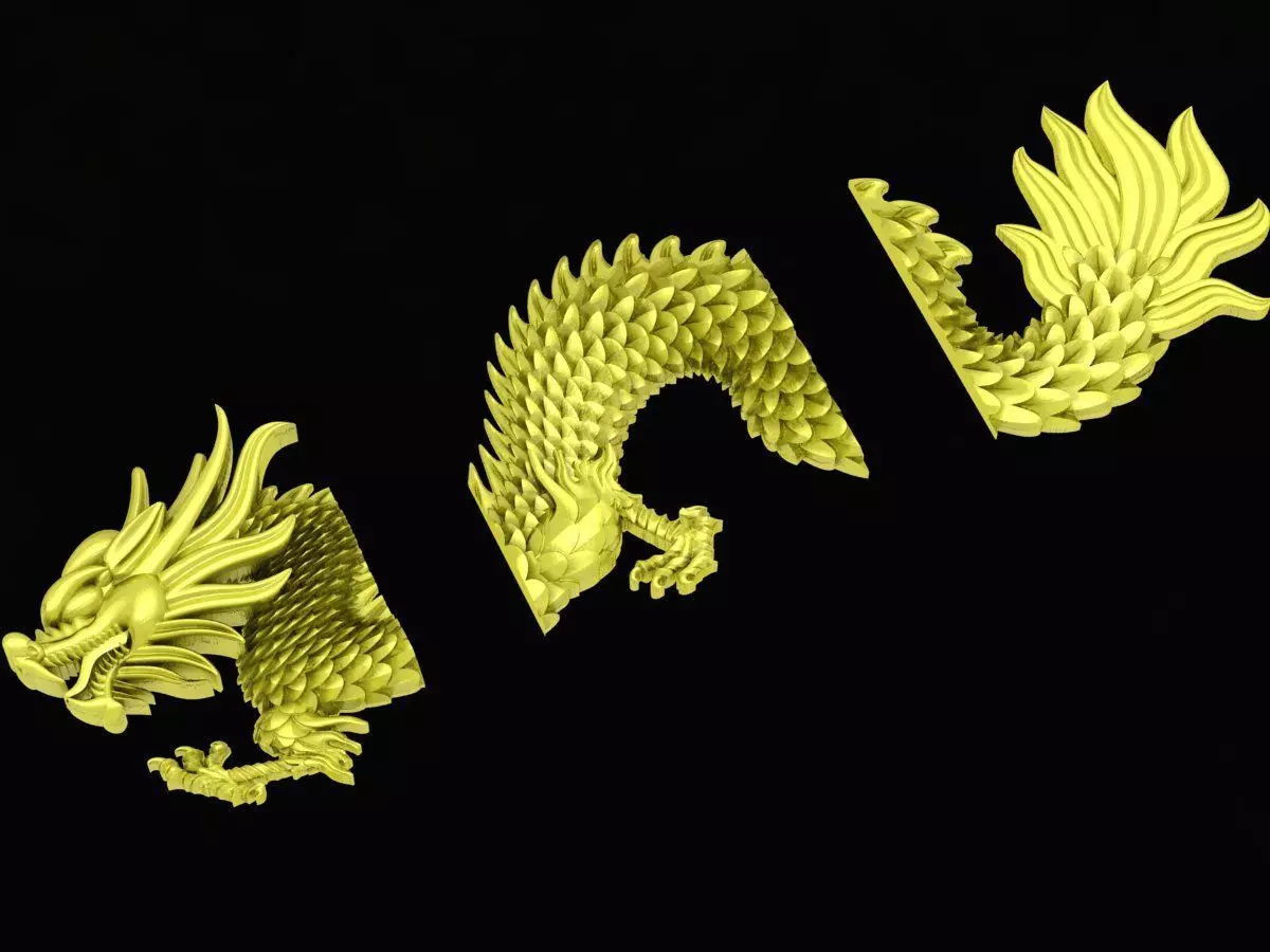 Luxury Chinese Dragon Parts Jewelry Model 4185 3D print model