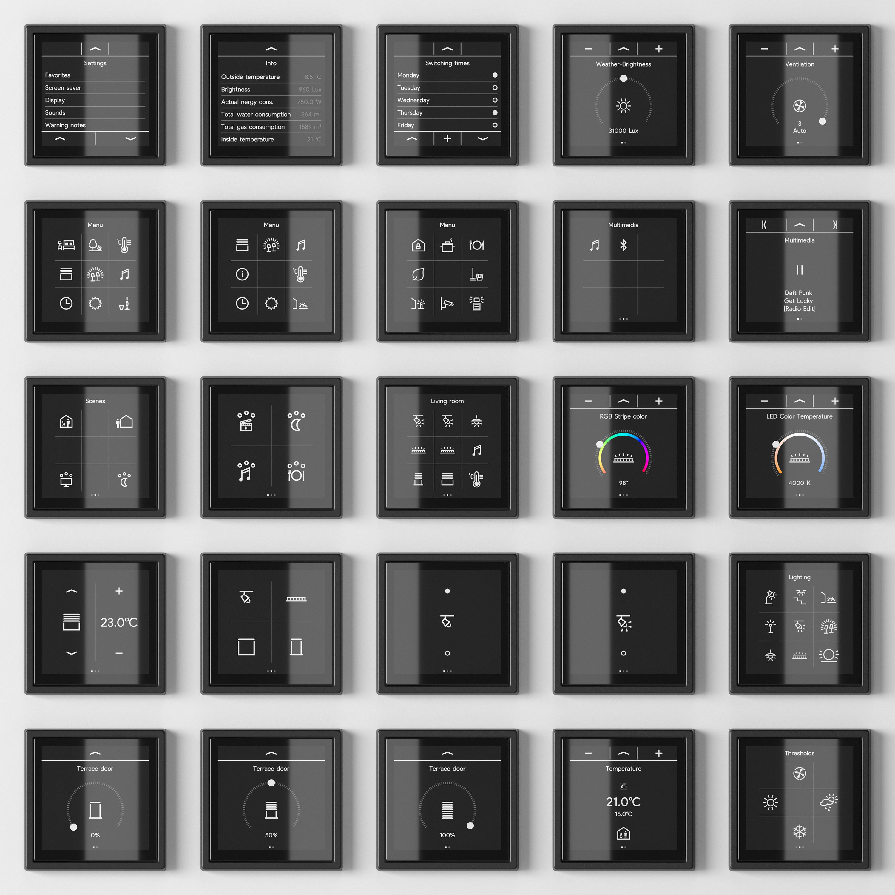 JUNG LS 990 - LS Touch smart KNX kit 54 items 3D model_2