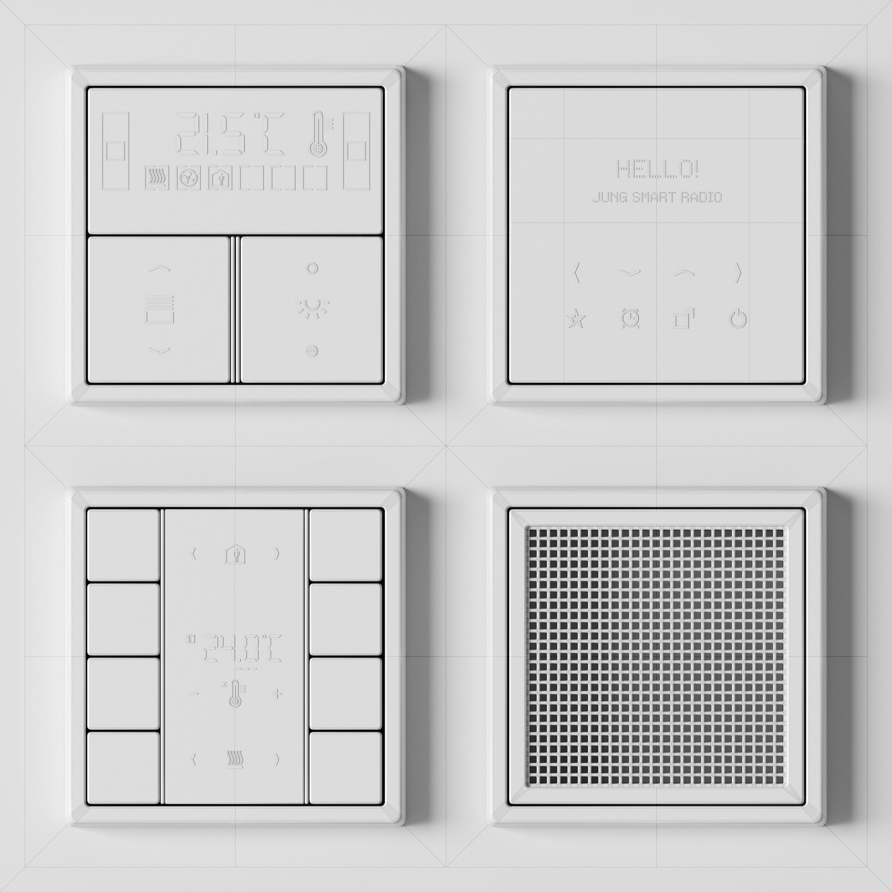 JUNG LS 990 - KNX Smart Home kit 50 items 3D model_7