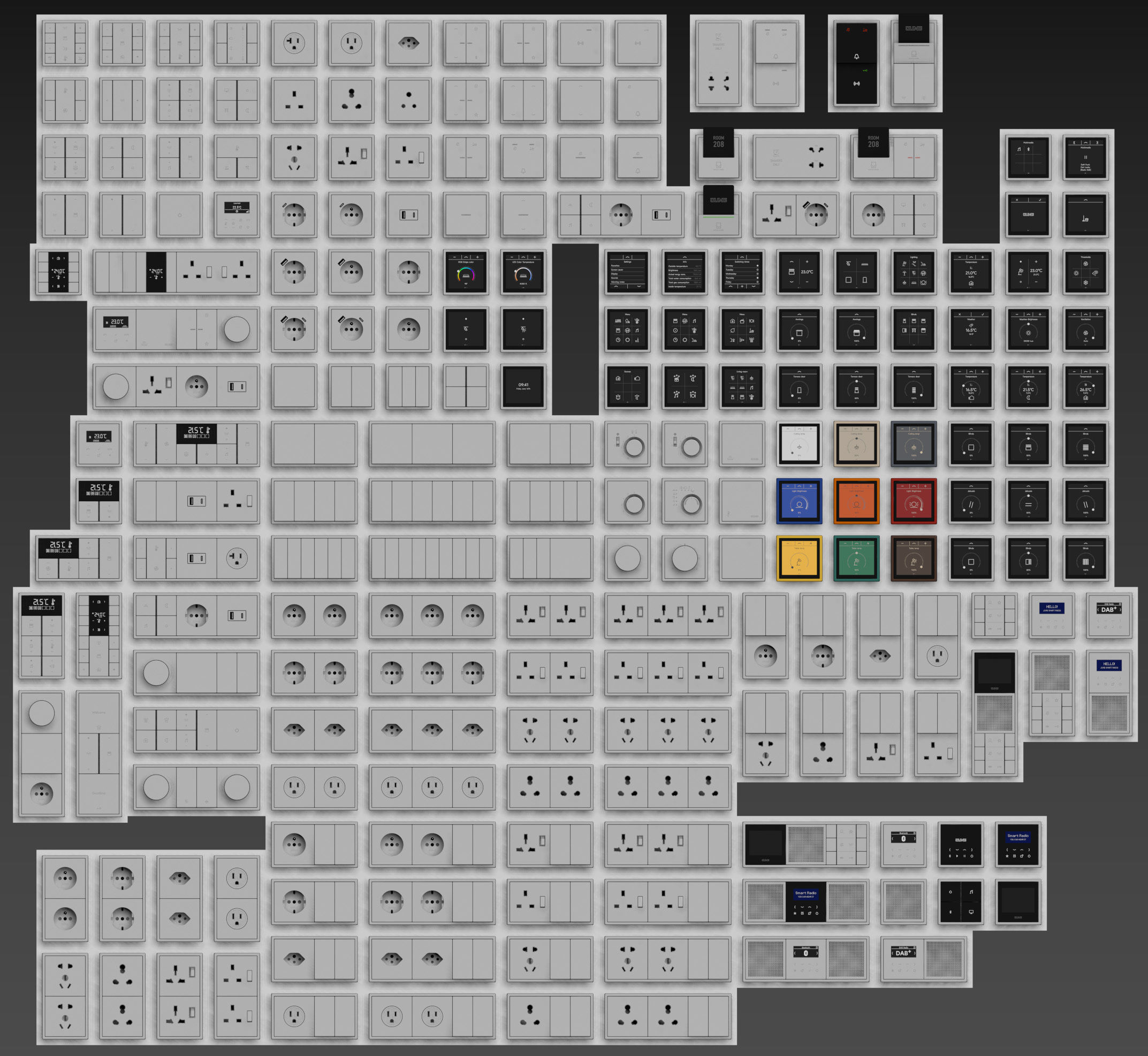 JUNG LS 990 FULL Collection 217 items 3D model_4