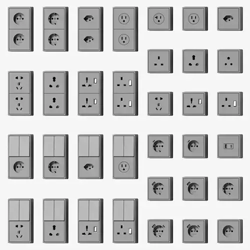 JUNG LS CUBE- Switches and sockets kit 80 items