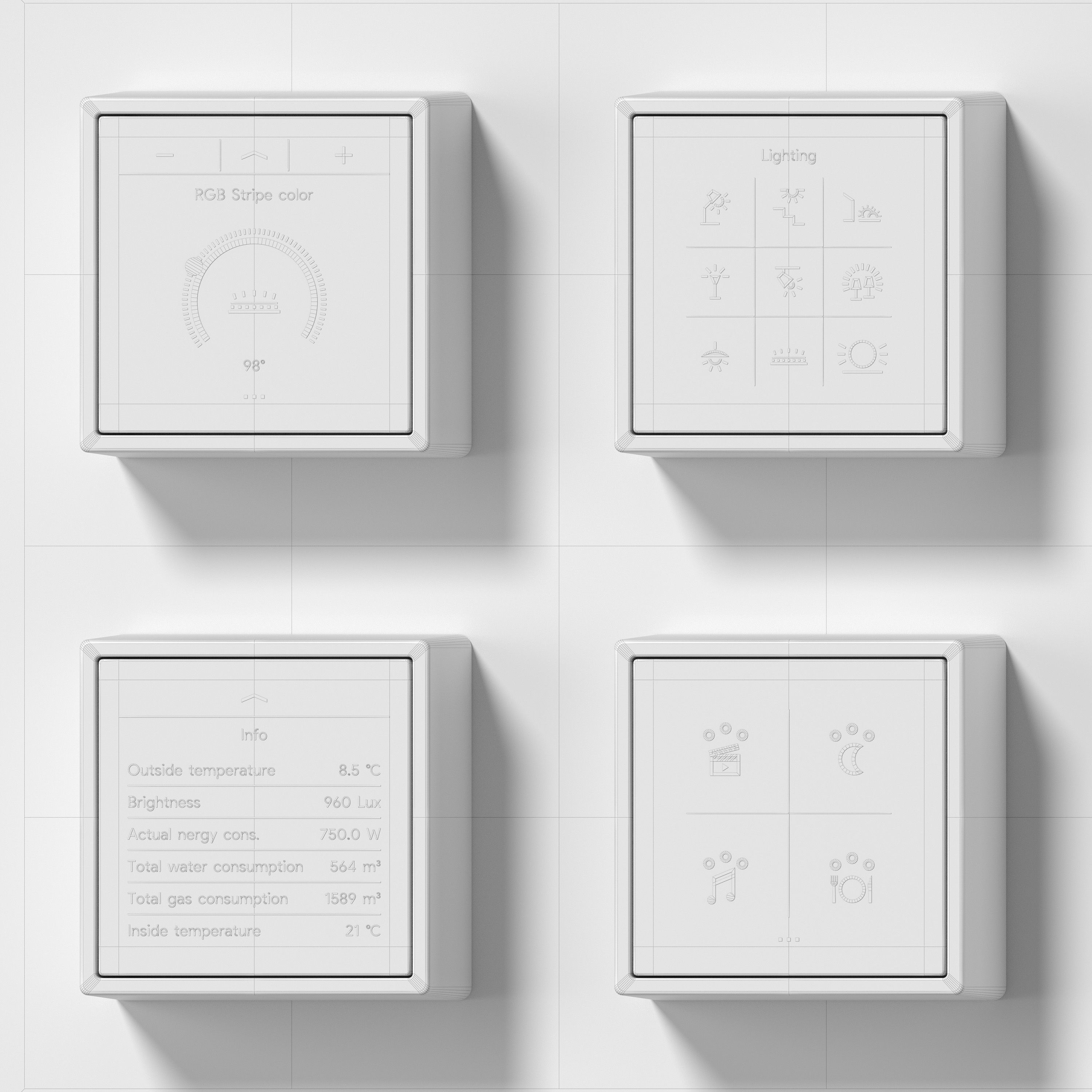 JUNG LS Cube LS Touch smart KNX kit 54 items 3D model_5