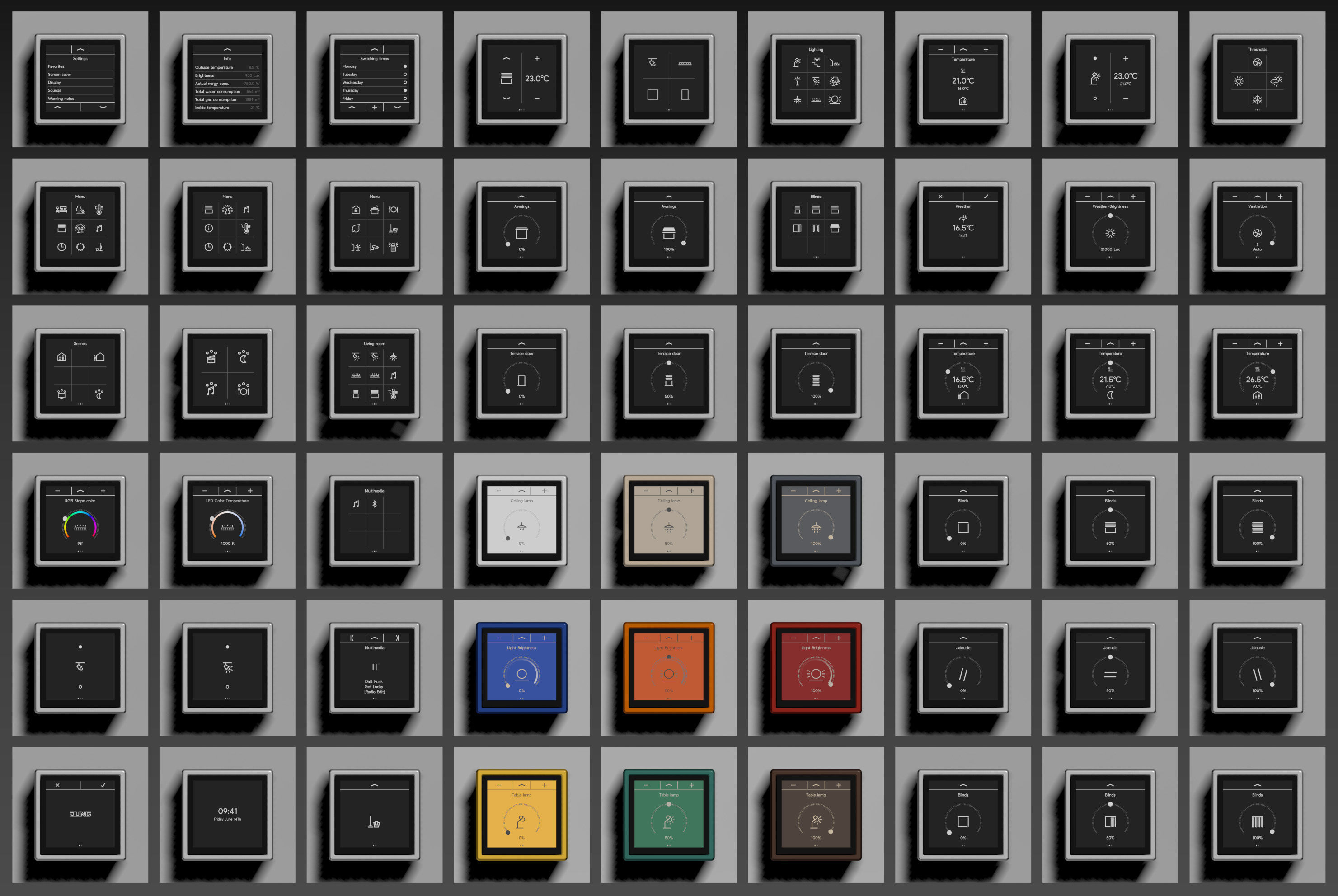 JUNG LS Cube LS Touch smart KNX kit 54 items 3D model_6