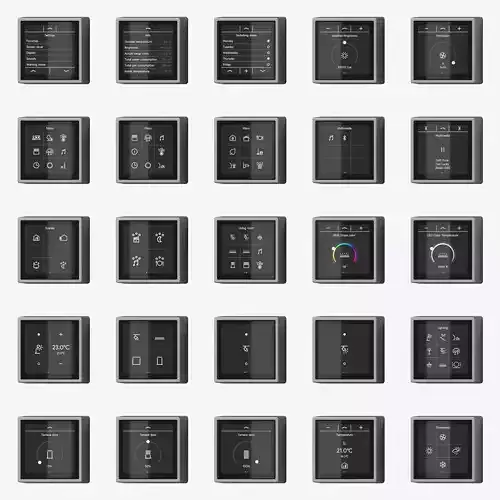 JUNG LS Cube LS Touch smart KNX kit 54 items 3D model