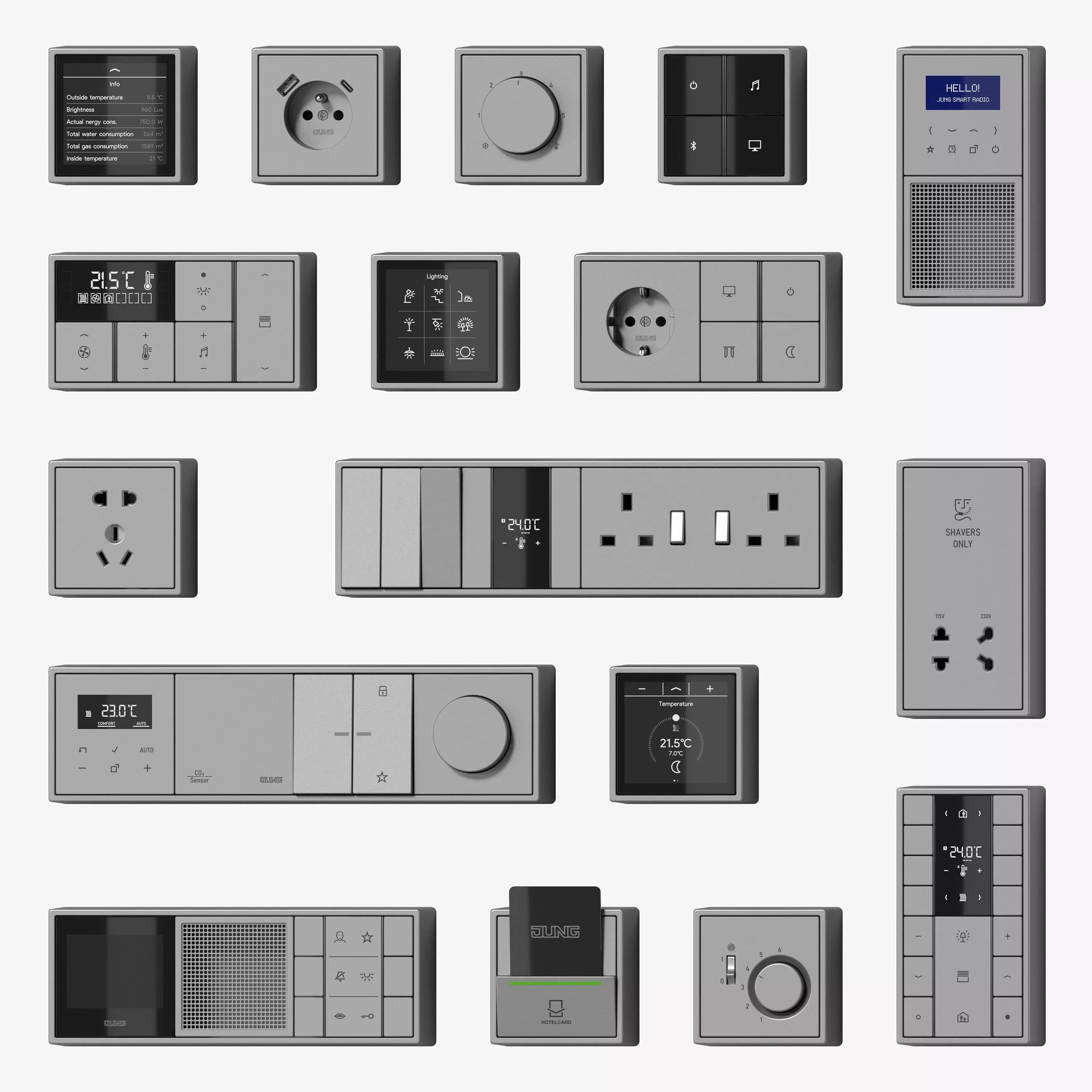 JUNG LS Cube FULL Collection 217 items 3D model