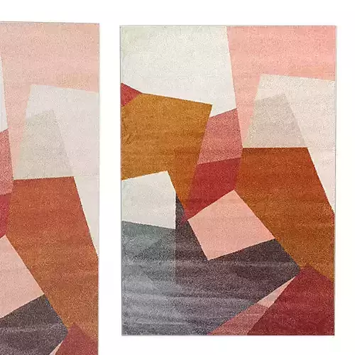 DIVINITY FRAGMENTS BLUSH MODERN RUG 3D model