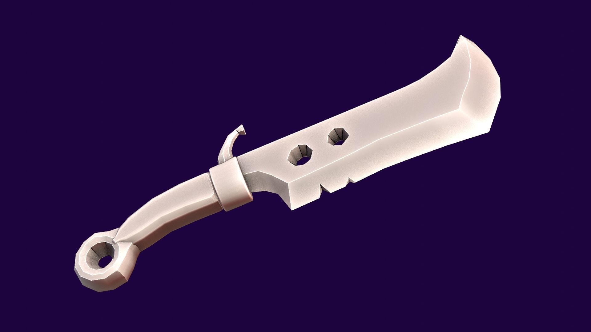 Lowwpoly knife Low-poly 3D model_13
