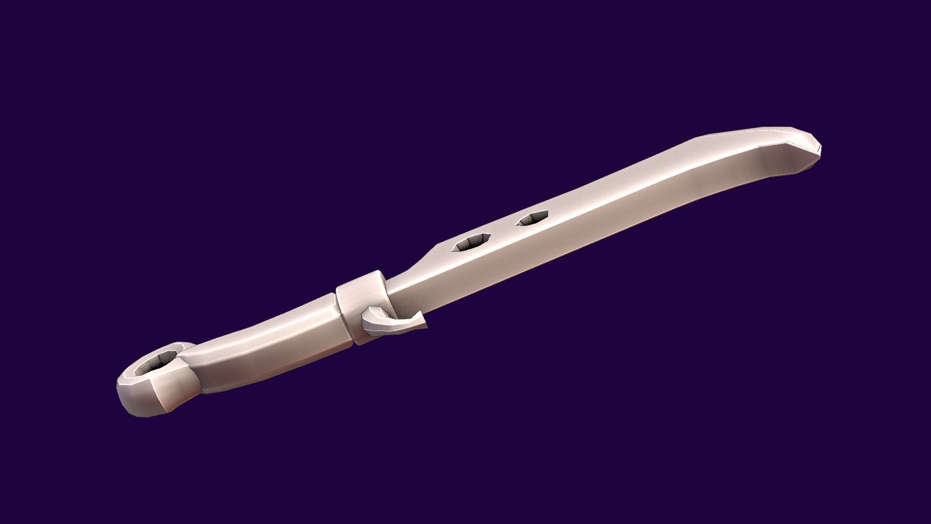 Lowwpoly knife Low-poly 3D model_19