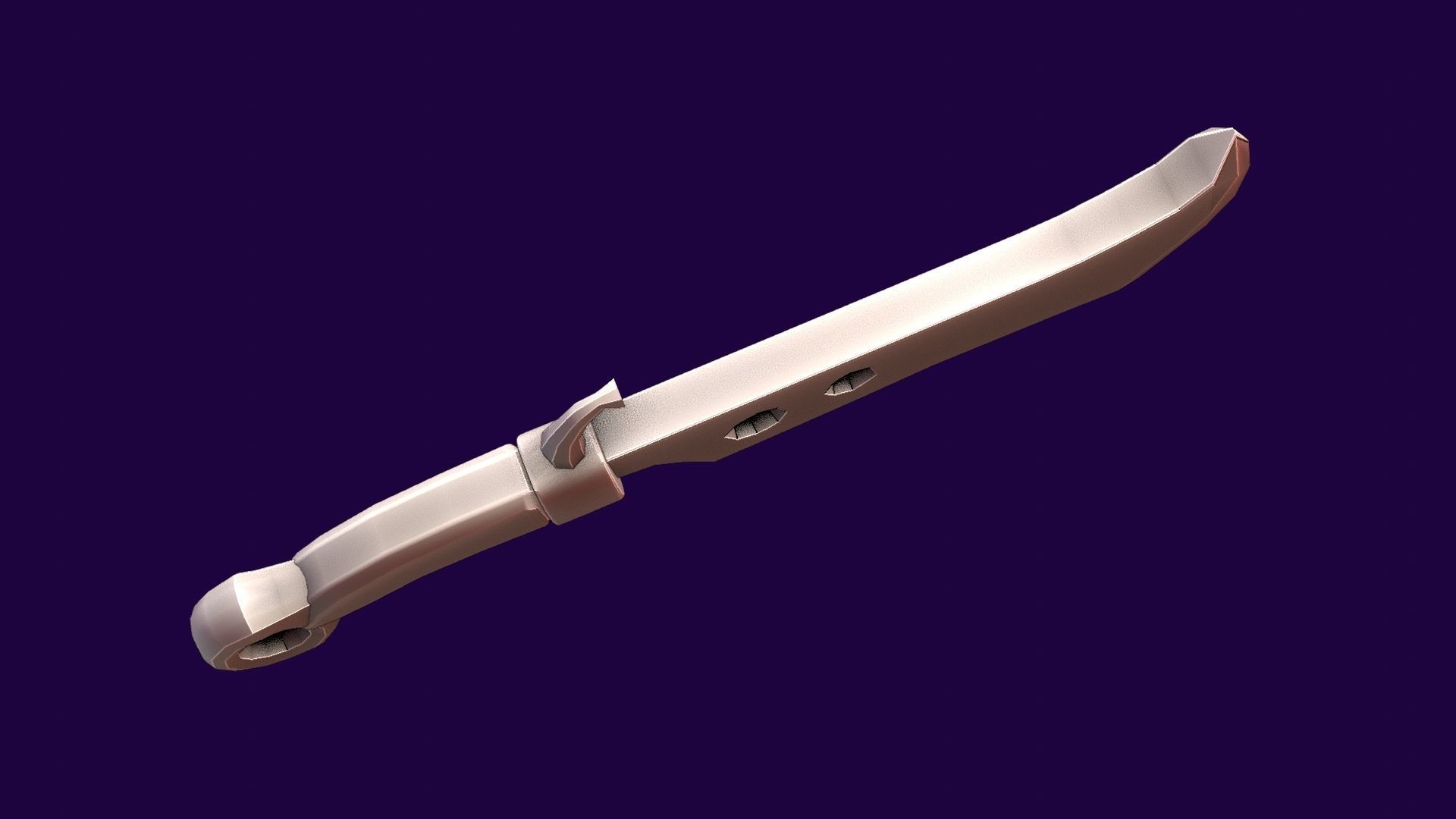 Lowwpoly knife Low-poly 3D model_20