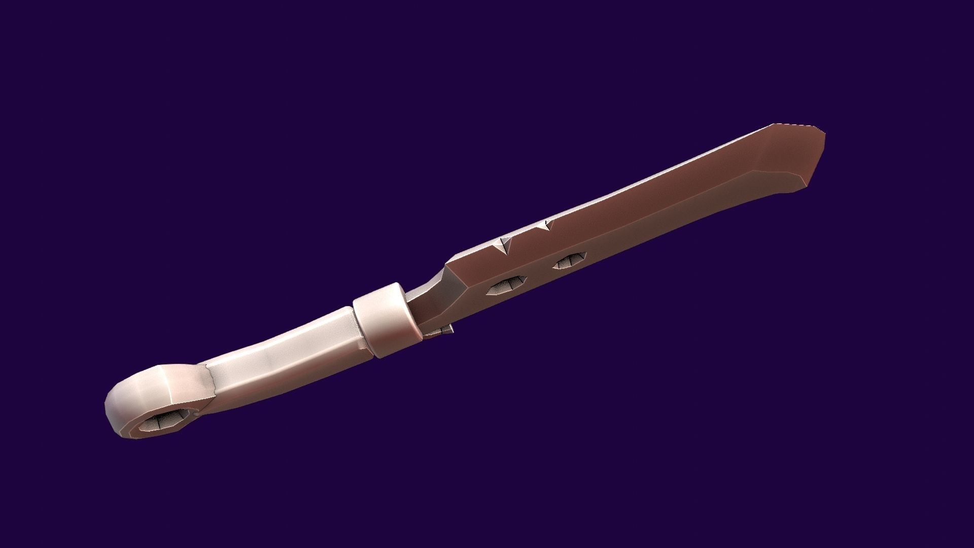 Lowwpoly knife Low-poly 3D model_15