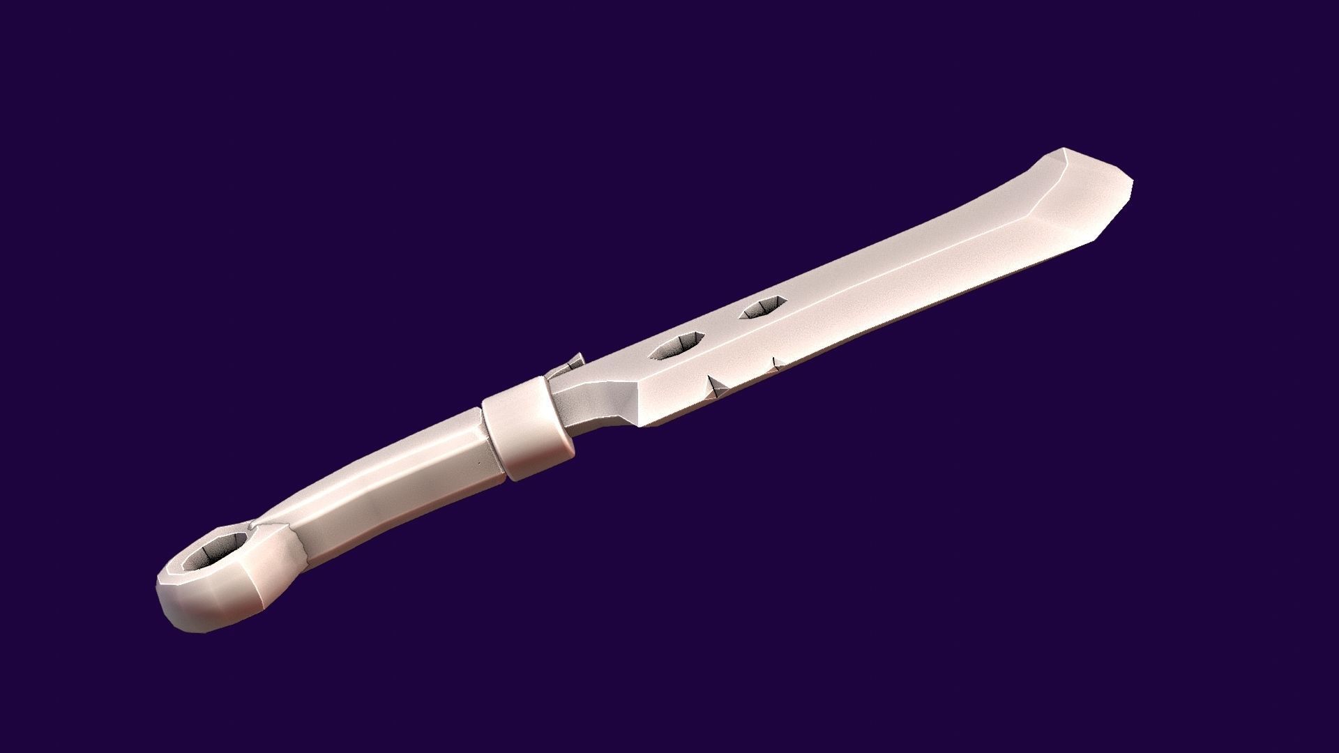 Lowwpoly knife Low-poly 3D model_14
