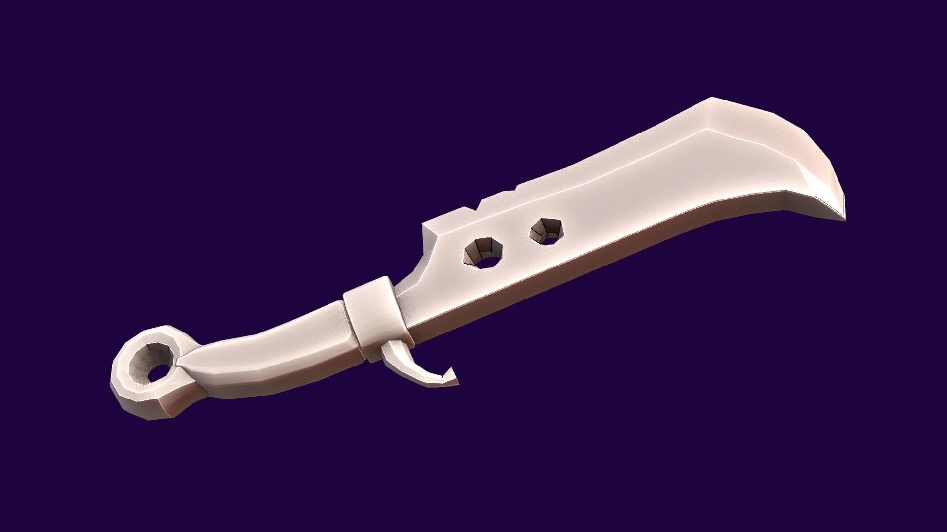 Lowwpoly knife Low-poly 3D model_18