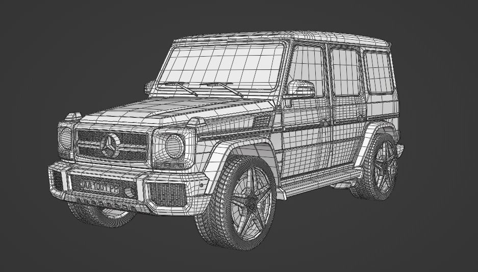 Mercedes-Benz G-Class W463 G65 FOR SUBDIV Low-poly 3D model_8