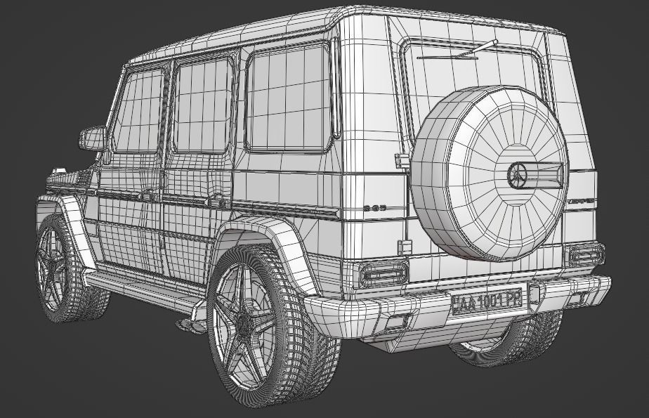 Mercedes-Benz G-Class W463 G65 FOR SUBDIV Low-poly 3D model_12