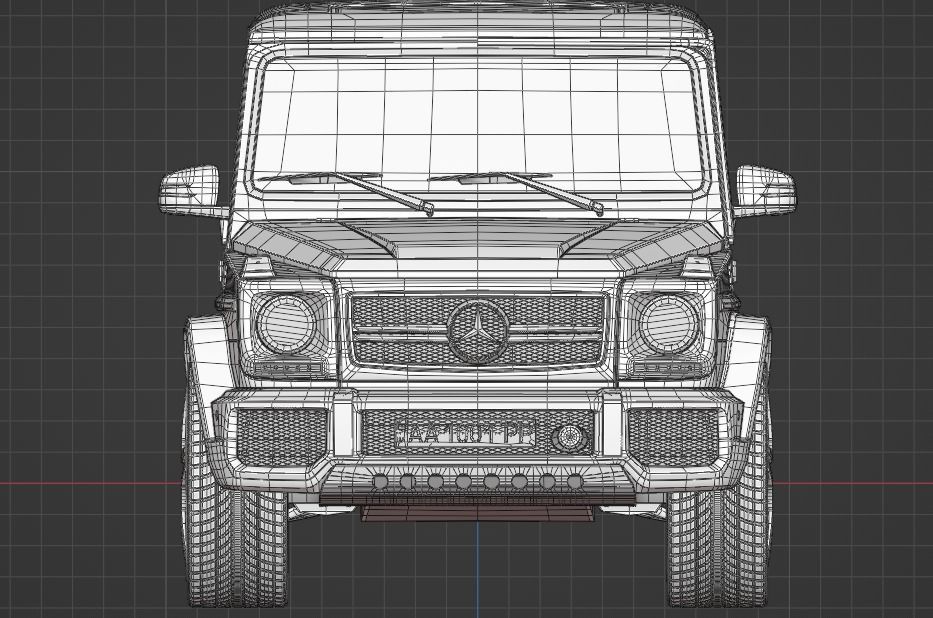 Mercedes-Benz G-Class W463 G65 FOR SUBDIV Low-poly 3D model_16
