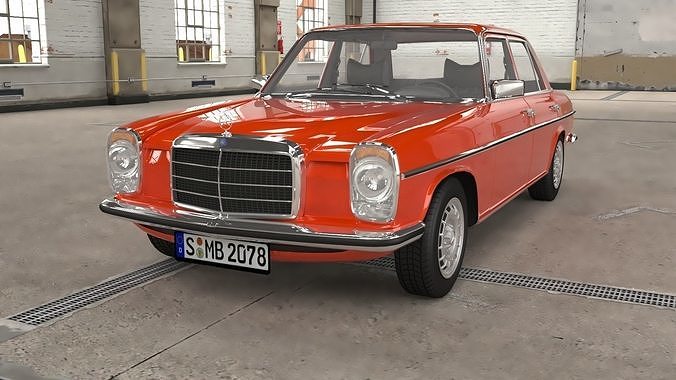 1968-1975 model Mercedes Benz W115 sedan car  3D model