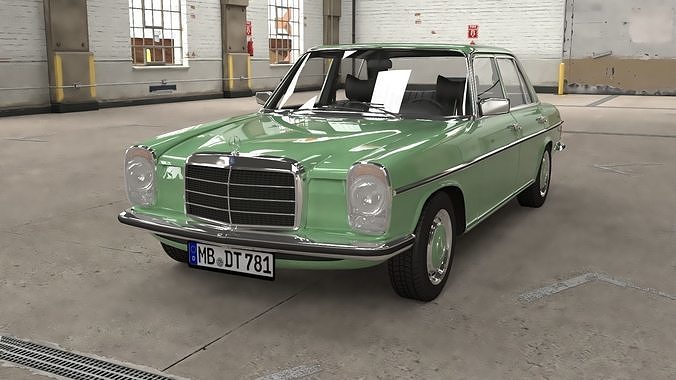 1968-1975 model Mercedes Benz W115 sedan car  3D model