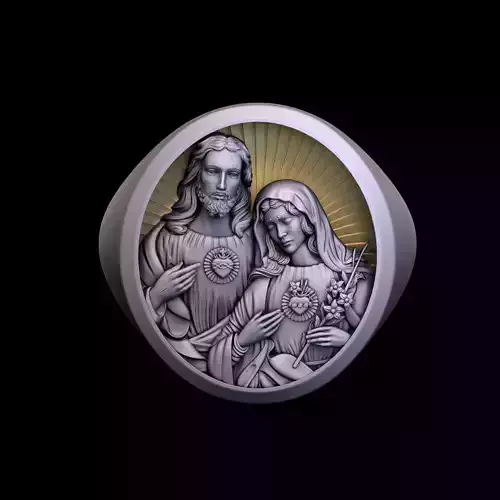 Ring Jesus with Mary 3D print model