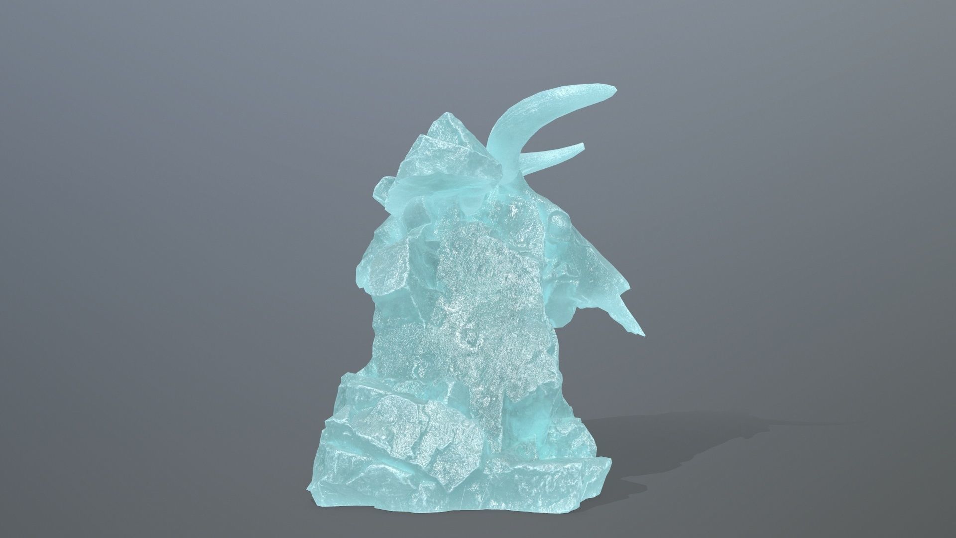 ice skull gate Low-poly 3D model_4